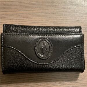 NEW Mark Cross Black Leather Key/Card/Bill Holder